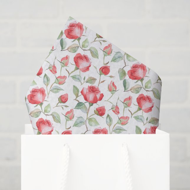 Papel De Seda Bodas de Rosas Rojas Hermosas (Bolsa de regalo)