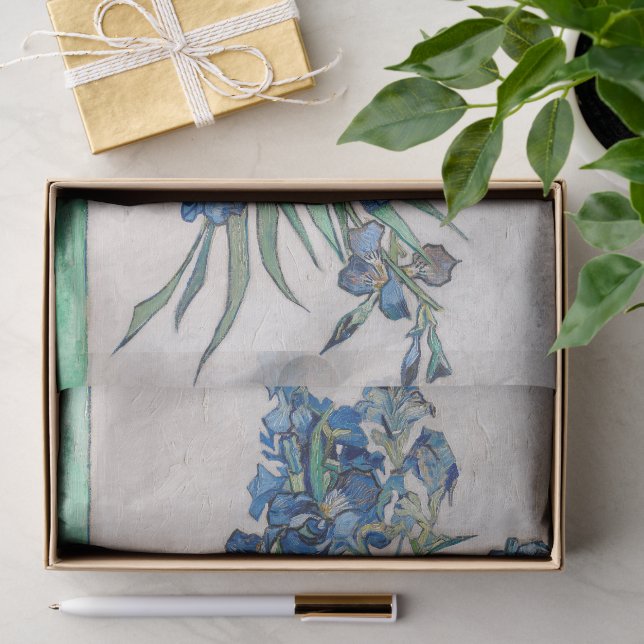 Papel De Seda Bodegón con jarron y lirios de Vincent van Gogh (Regalo )