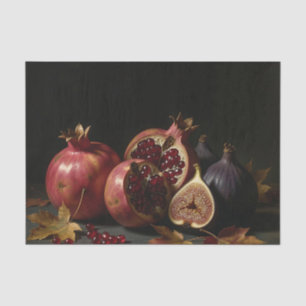 Papel De Seda Bodegón de Granada y Higo Cosecha de Otoño