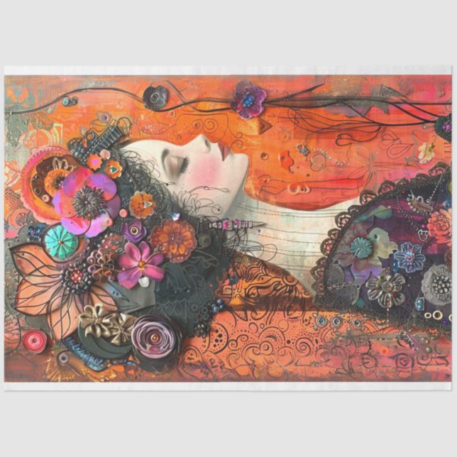 Papel De Seda Bohemia Tapiz Hippie Decoup (Anverso)