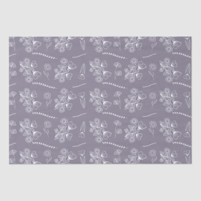 Papel De Seda Bohemian Lavender Botánico (Anverso)