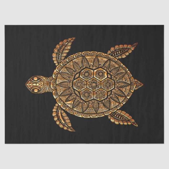 Papel De Seda Bohemian Turtle Tissue Paper (Anverso)