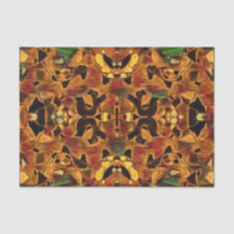 Bohemio Tribal Mosaico Marrón Verde Rojo