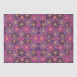 Papel De Seda Boho árabe elegante geométrico marroquí morado ros
