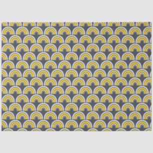 Papel De Seda Boho Arcoíris Amarillo y Gris