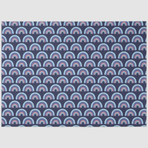 Papel De Seda Boho Arcoíris Rosa y Azul Marino