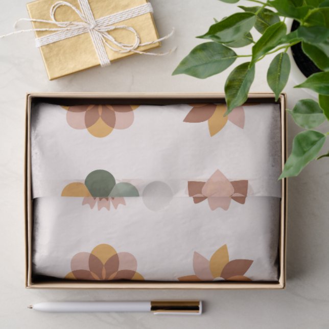Papel De Seda Boho bloquea la floral (Regalo )