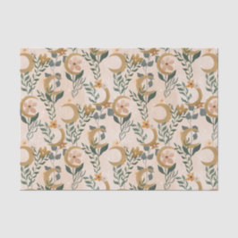Papel De Seda Boho Blush Verde Botánico Luna Despedida de Solter