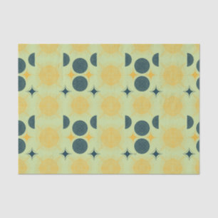 Papel De Seda Boho Celestial Sun Moon Mint