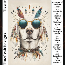 Papel De Seda Boho Chic Caprichoso Labrador Perro CK8 Decoupage