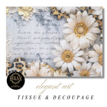 Boho Chic Girasoles Flores Decoupage