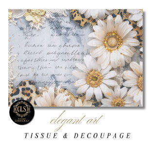 Papel De Seda Boho Chic Girasoles Flores Decoupage