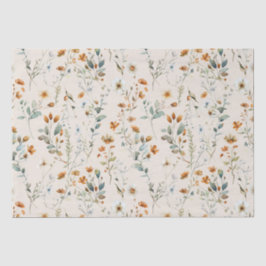 Papel De Seda Boho de flores silvestres acuáticas