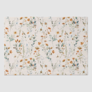 Papel De Seda Boho de flores silvestres acuáticas