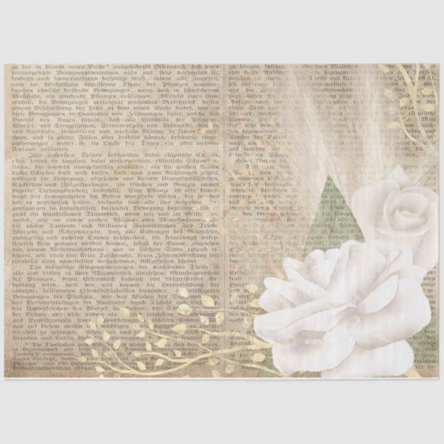 Papel De Seda Boho Floral Ephemera Design Series #5 (Anverso)