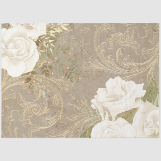 Papel De Seda Boho Floral Ephemera Design Series #8 (Anverso)