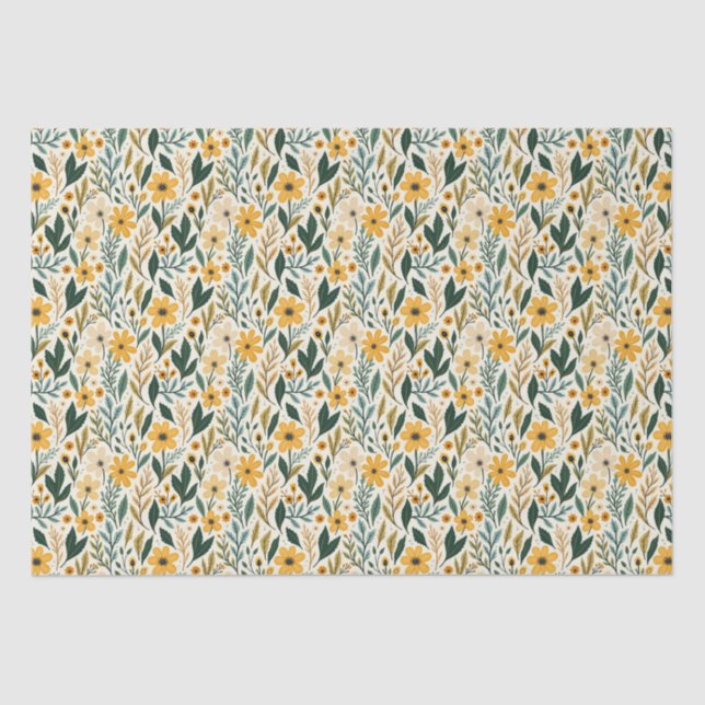 Papel De Seda Boho Floral Fantasy (Anverso)