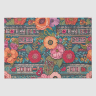 Papel De Seda Boho Floral Whimsical