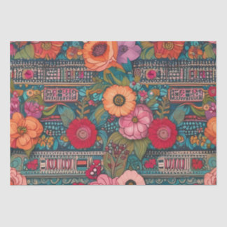 Papel De Seda Boho Floral Whimsical