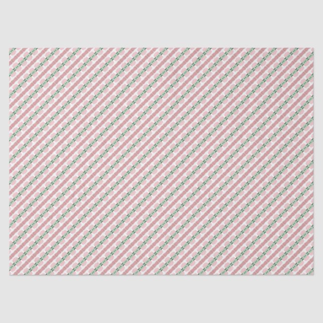 Papel De Seda Boho Funky Retro Ecléctico Pastel Navidades Stripe (Anverso)
