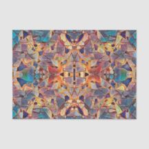 Boho Hippie Tribal Patrón Morado Amarillo Azul