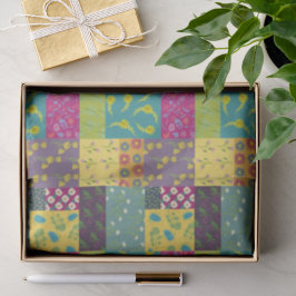 Papel De Seda Boho Máximalista Patchwork Quilt Bonito Floral