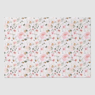Papel De Seda Boho moderno floral acuarela