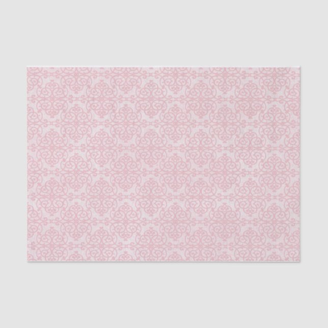 Papel De Seda Boho Ornate Pink Whimsical Feminancy (Anverso)