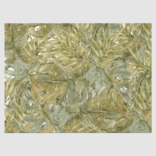 Papel De Seda Boho Tropical Moderno Hojas Palma Seca