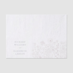 Papel De Seda Boho Wildflower Boda de acuarela moderna