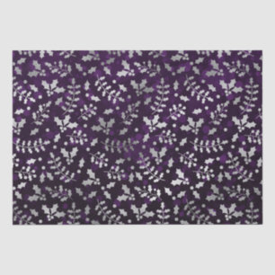 Papel De Seda Bokeh morado y Navidades de Relieve metalizado pla