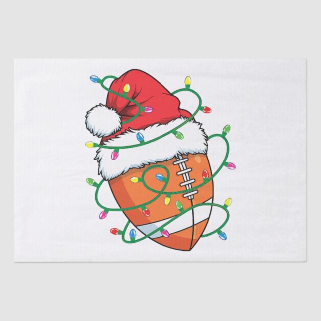 Papel De Seda Bola deportiva de Santa Fútbol Hombres Navidades (Anverso)