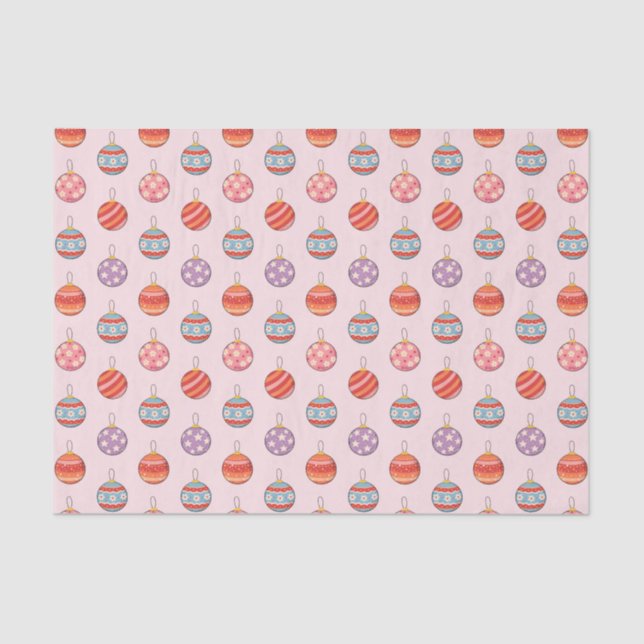 Papel De Seda Bolas de Navidad (Anverso)