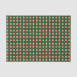 Papel De Seda Bolas de Navidad Rojas y Verdes Fiesta de Navidad