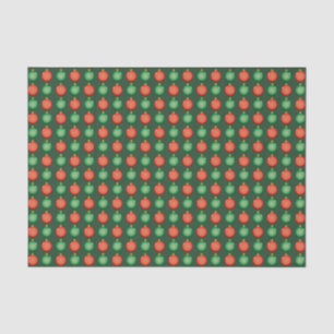 Papel De Seda Bolas de Navidad Rojas y Verdes Fiesta de Navidad