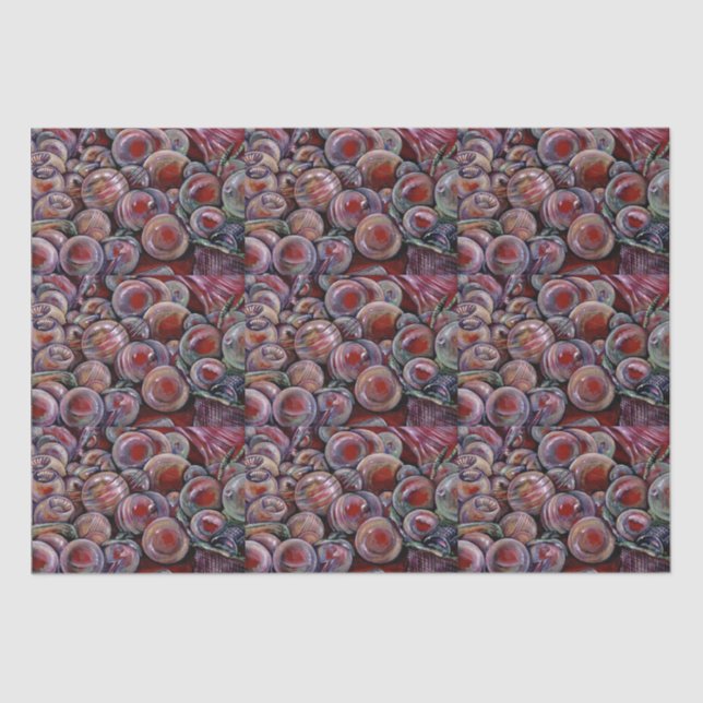 Papel De Seda Bolas de Navidades rojos (Anverso)