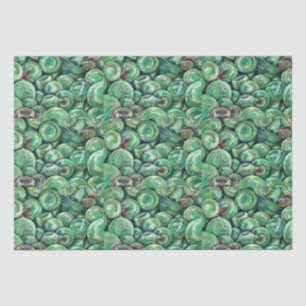 Papel De Seda Bolas de Navidades verdes