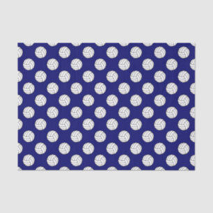 Papel De Seda Bolas de voleibol negro/blanco, azul marino