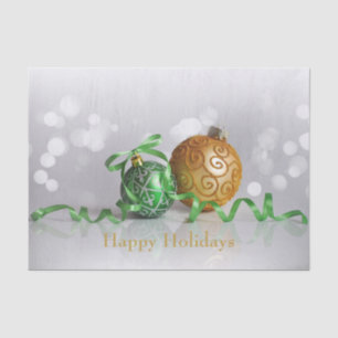 Papel De Seda Bolas del navidad de Bokeh del navidad