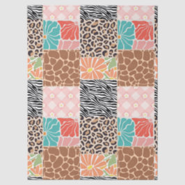 Papel De Seda Bolsa de regalo de estampado animal y floral de pa