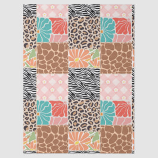 Papel De Seda Bolsa de regalo de estampado animal y floral de pa