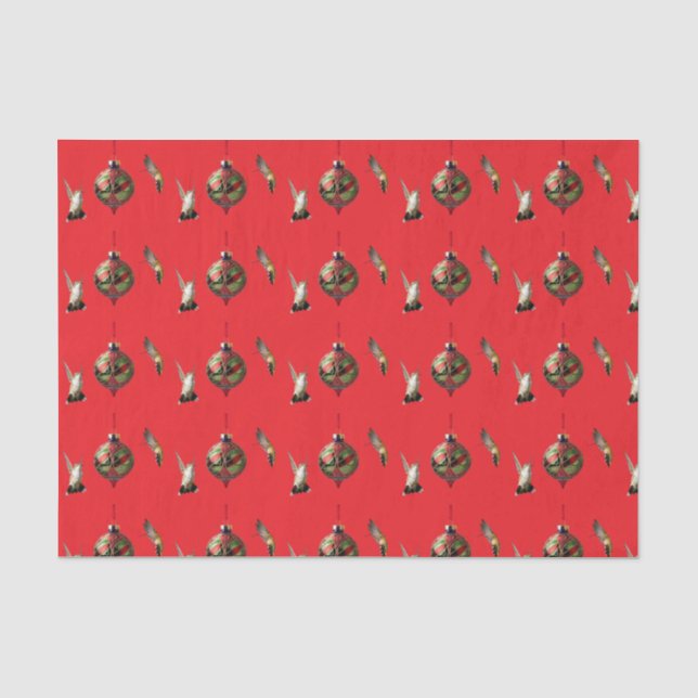 Papel De Seda Bolsa de regalo de Navidad de colibrí (Anverso)