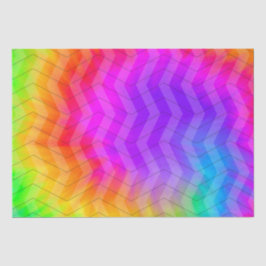 Papel De Seda Bolsa de regalo Neon Rainbow Herringbone