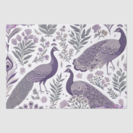 Papel De Seda Bolsa de regalo Toile de Pavo Real Púrpura