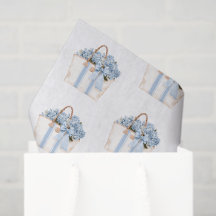 Bolso de Tote de Raya Azul Costera con Hortensias 