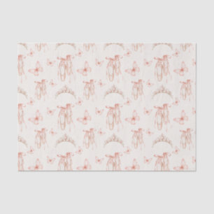 Papel De Seda Bombas de ballet rosa y tiaras
