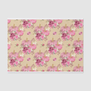 PAPEL DE SEDA BOMBAS DE OTOÑO Y FLORES DE COLOR ACUÁTICO