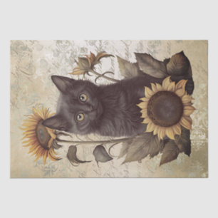 Papel De Seda Bombay Kitten Sunflower Cat