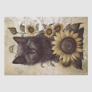 Papel De Seda Bombay Kitten Sunflower Cat
