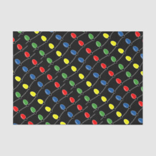 Papel De Seda Bombillas de árboles de Navidad de colores alegres